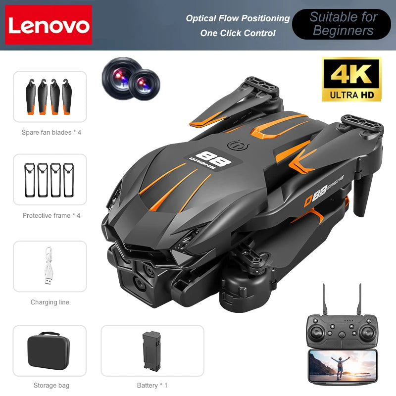 Foldable GPS Drone with 8K Aerial HD Dual Camera - Professional Optical Flow Hovering Quadcopter for Photography with Gesture Control