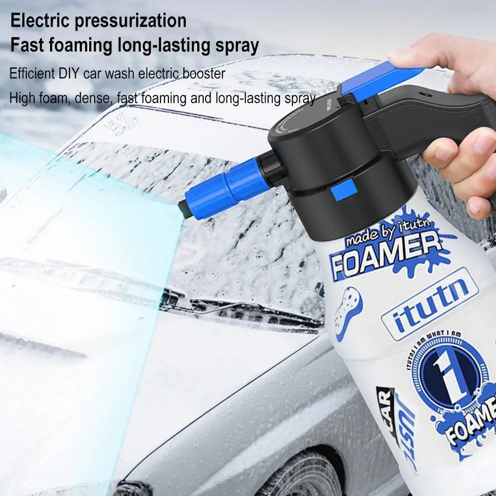Powerful & Convenient 1.5L Electric Foam Sprayer for Car & Home Cleaning
