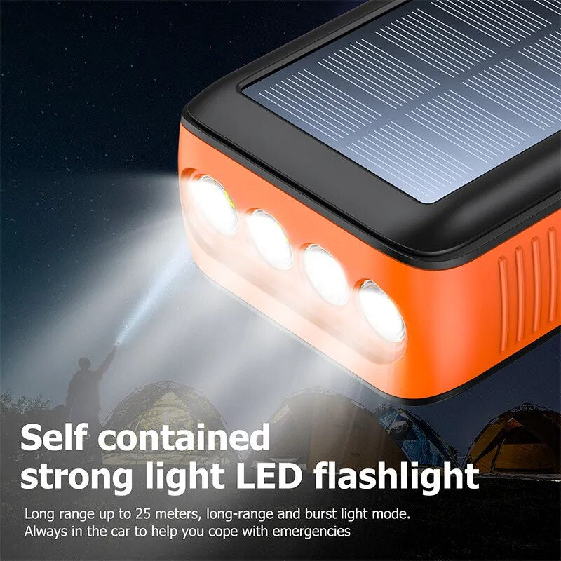 30000mAh Hand Crank Solar Power Bank: Never Run Out of Power Again