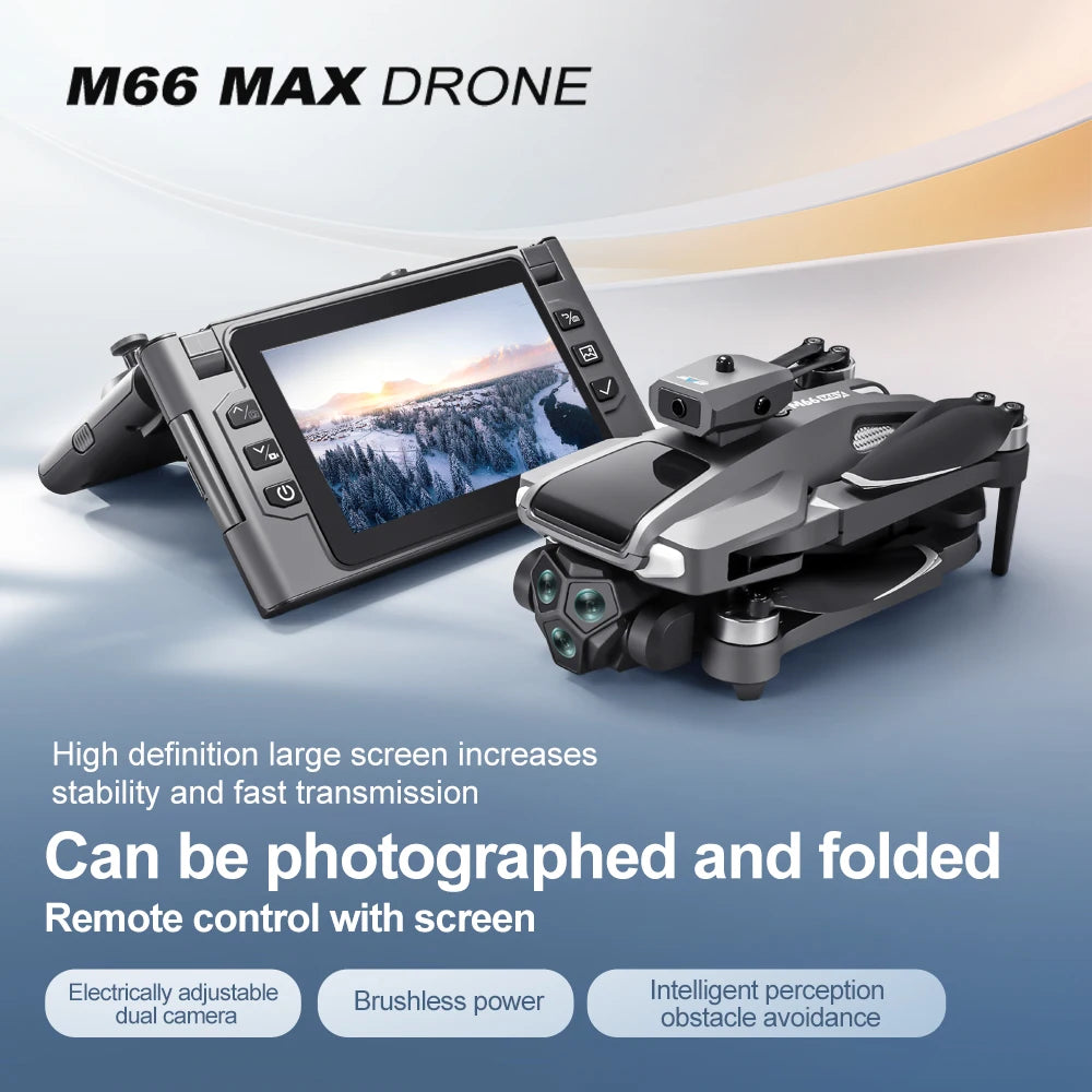 Foldable GPS Drone with 4K Dual Camera - Long Range Brushless Motor Quadcopter with Auto Return and Screen Remote Control
