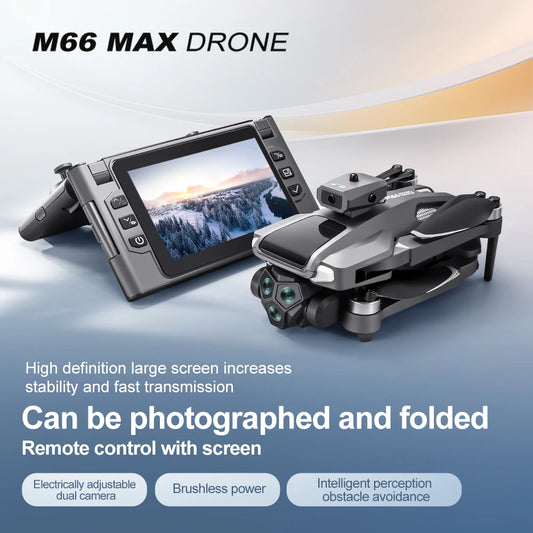 Foldable GPS Drone with 4K Dual Camera - Long Range Brushless Motor Quadcopter with Auto Return and Screen Remote Control