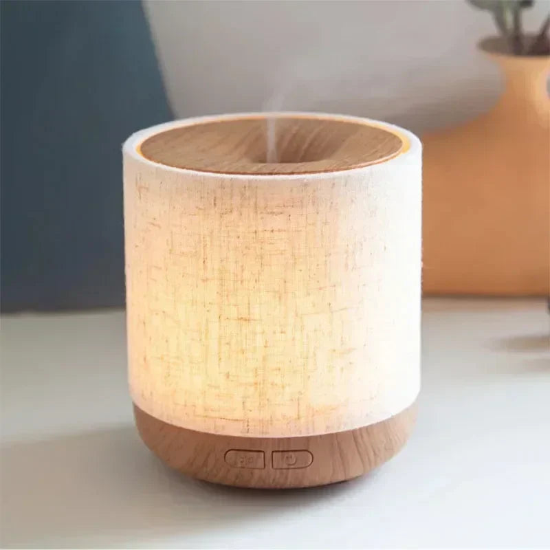 Ultrasonic Fabric Aroma Diffuser with Humidifier, Remote Control, and Color Light – 500ml Capacity