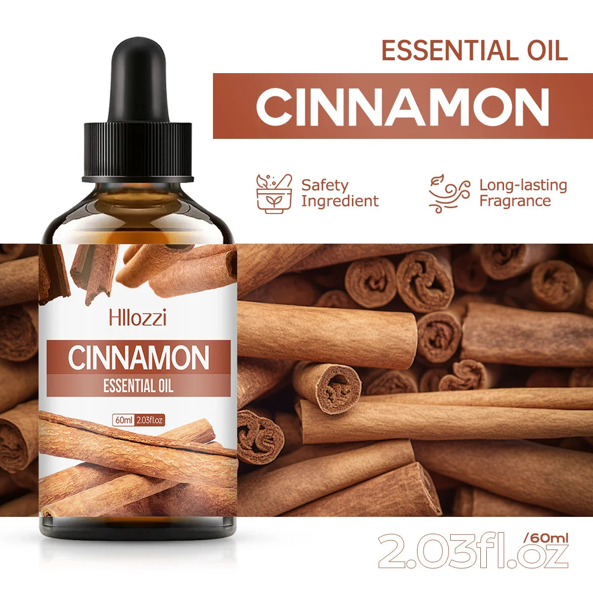 Avichic™ Cinnamon Essential Oil – 100% Pure Plant Oil for Aromatherapy, Diffusers, Humidifiers & Relaxation
