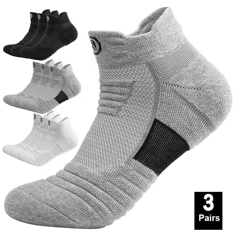 Men’s High-Elastic Sports Socks – Breathable Non-Slip Compression Tube Socks for Basketball, Cycling, Running, and Training