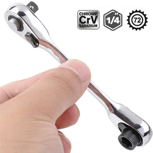 Mini Double Headed Ratchet Wrench 1/4 Inch