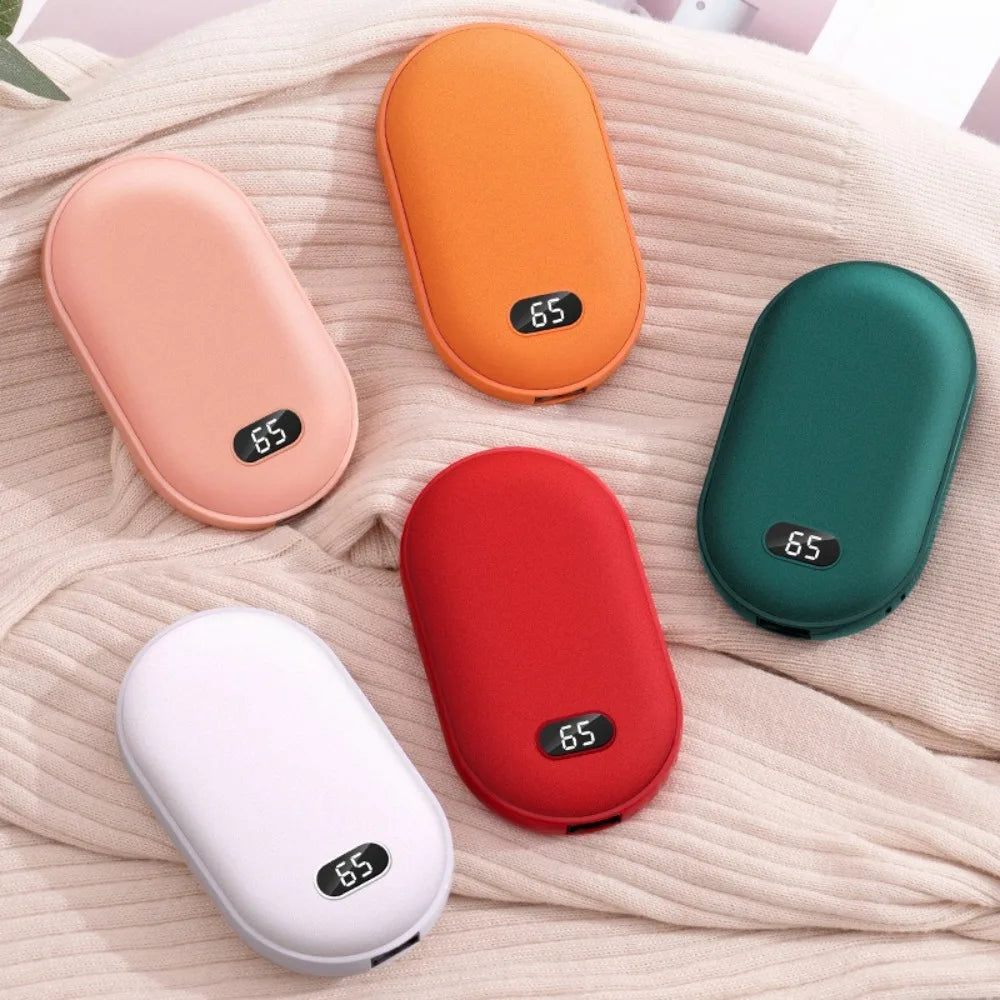 2-in-1 10000mAh Hand Warmer & Power Bank – Quick Heating, USB Rechargeable, Portable Winter Essential