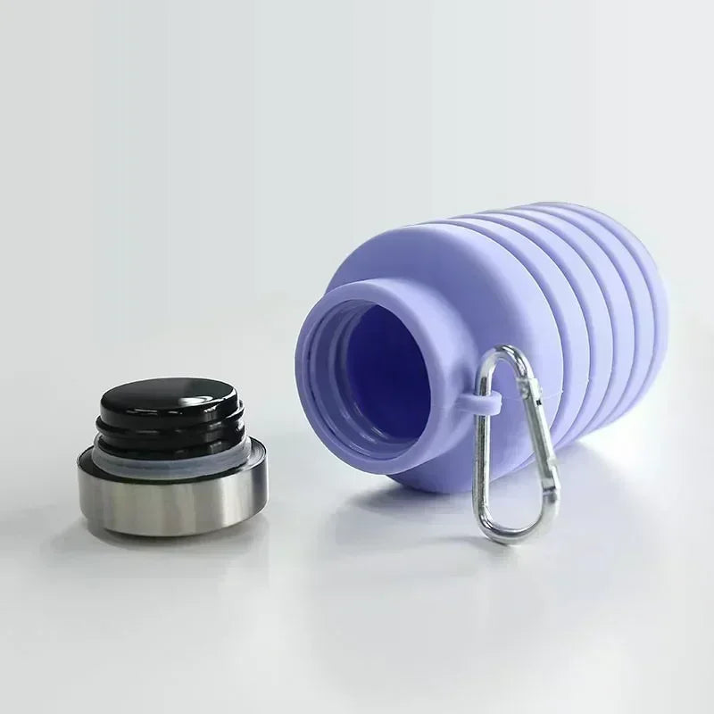 500ml Collapsible Silicone Water Bottle – Portable, Leakproof, and Eco-Friendly for Travel, Sports, and Daily Use