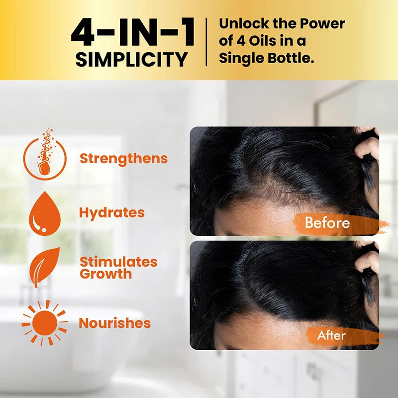 All-in-One Liquid Batana Hair Oil – 100% Pure Honduran Oil for Hair Growth, Frizz Control & Scalp Nourishment (5oz)