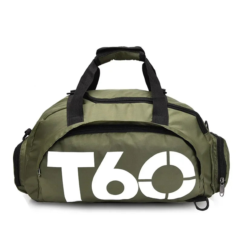 T60 Waterproof Multifunctional Outdoor Gym Sports Bag -Fitness Training Backpack & Multifunctional Shoulder Handbag for Travel