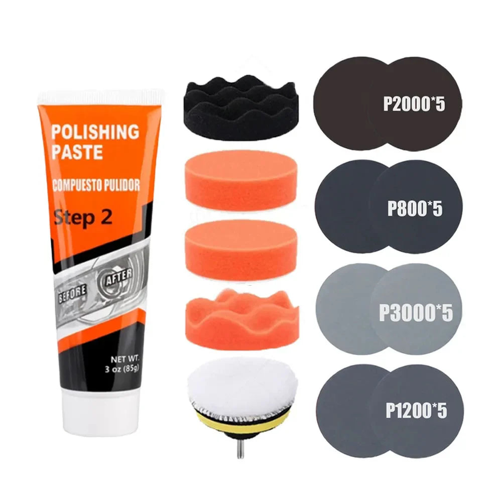 Headlight Restoration Kit Car Headlight Polishing Scratch Remover Oxidation Cleaner Headlamp Renovation Auto Repair Tools