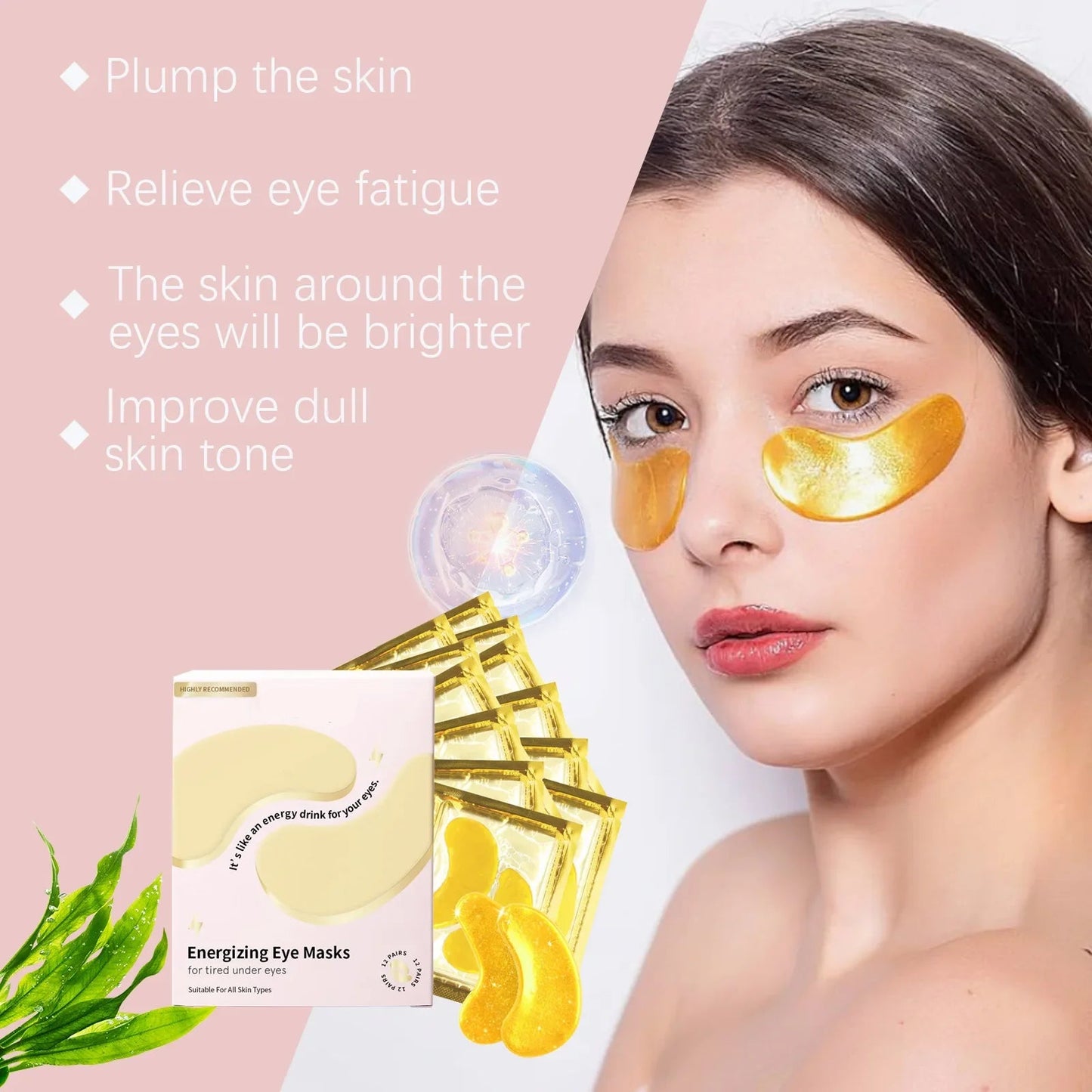 Crystal Eye Patches Anti Dark Circles Lifting Firming Eyes Bags Removal Fade Fine Lines Anti Wrinkle Aging Moisturizing Eye Mask
