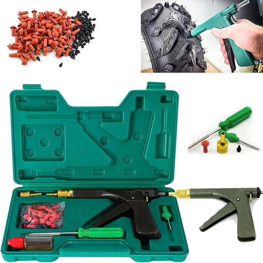 Avichic™ 70PCS Heavy Duty Tubeless Tire Repair Kit – Tire Plug Gun Tool for Car, Motorcycle & Bike Punctures – Emergency Flat Tire Fix