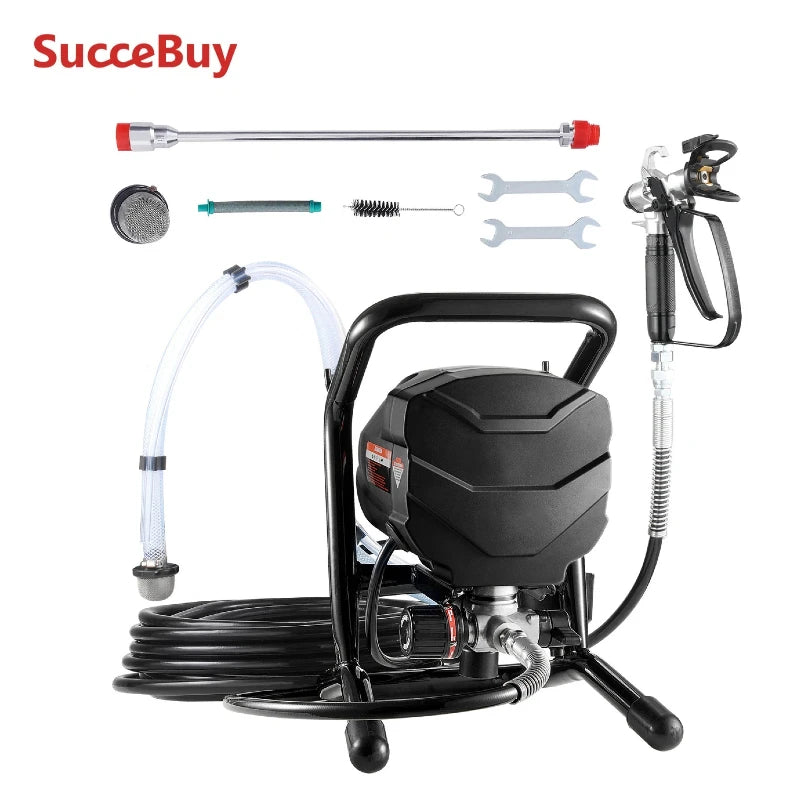 Electric High Pressure Airless Paint Sprayer - 650W Professional Painting Machine with Extension Rod and 3000PSI Output for Home and Industrial Use