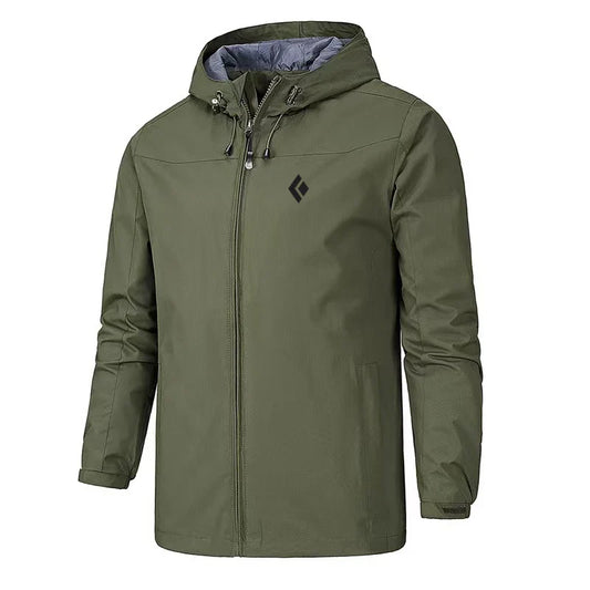 Men’s Waterproof Windproof Hooded Jacket – Lightweight Outdoor Raincoat for Hiking, Camping & Sports – Breathable Windbreaker S–5XL