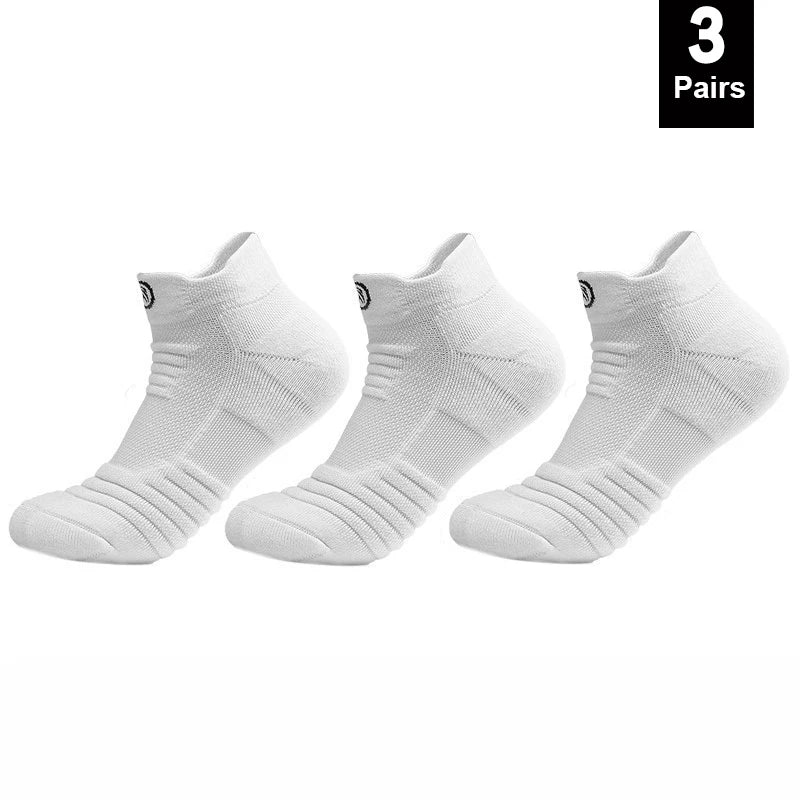 Men’s High-Elastic Sports Socks – Breathable Non-Slip Compression Tube Socks for Basketball, Cycling, Running, and Training