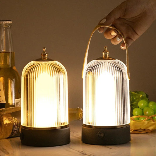Portable Retro Birdcage Table Lamp – Vintage LED Lighting in Classic Design