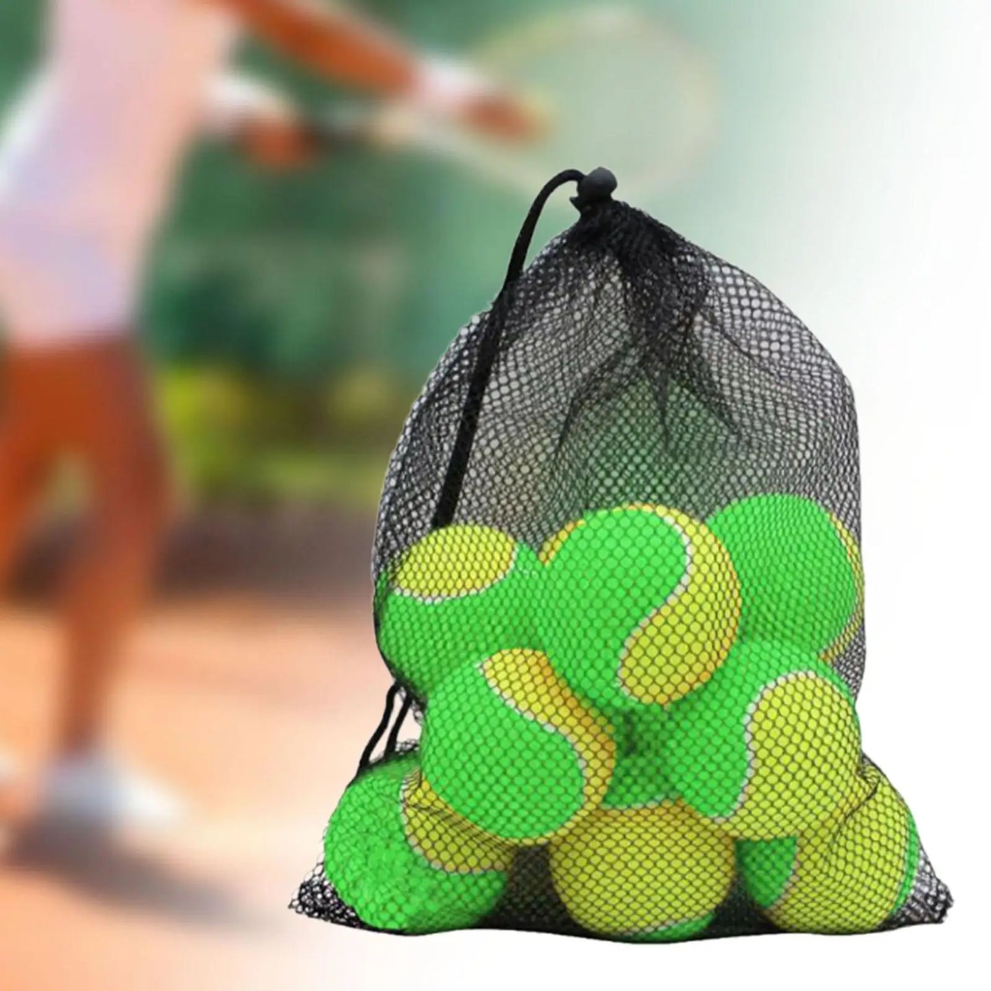 Avichic™ 12-Piece Professional Tennis Balls Set – Durable Training Balls with Drawstring Bag for Indoor & Outdoor Play