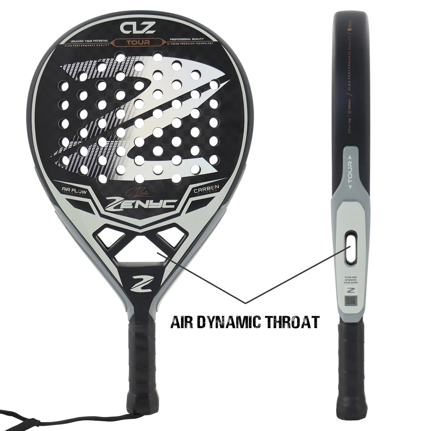 Full Carbon Padel Racket – Lightweight Frosted Surface Paddle Tennis Racquet for Beginners & All-Level Players