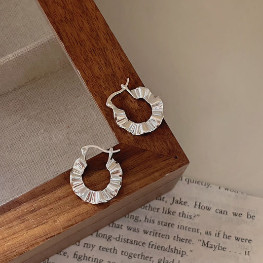 Sterling Silver Ruffle Earrings