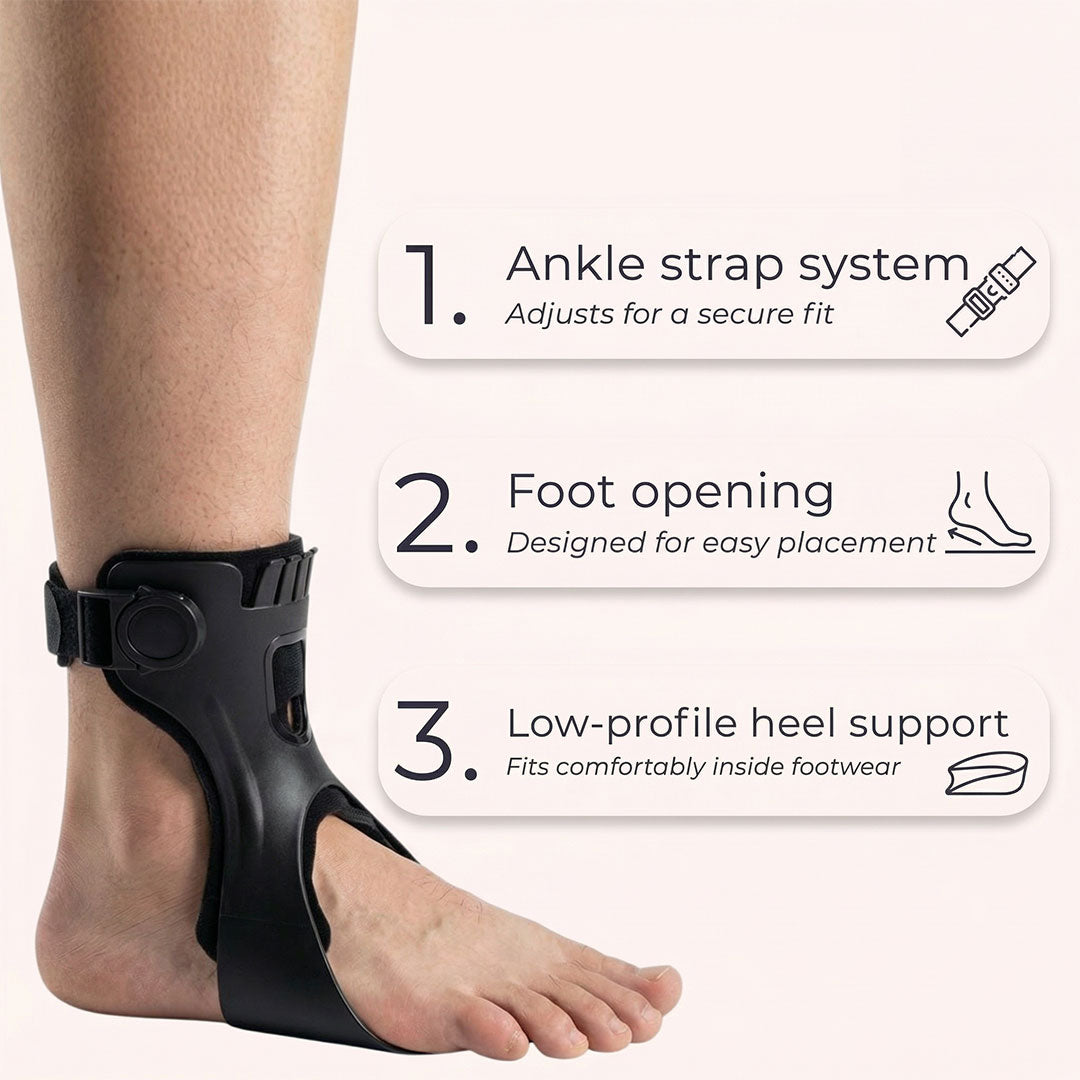 Foot Drop Support Brace – Adjustable Ankle & Toe Lift Orthotic for Walking Support