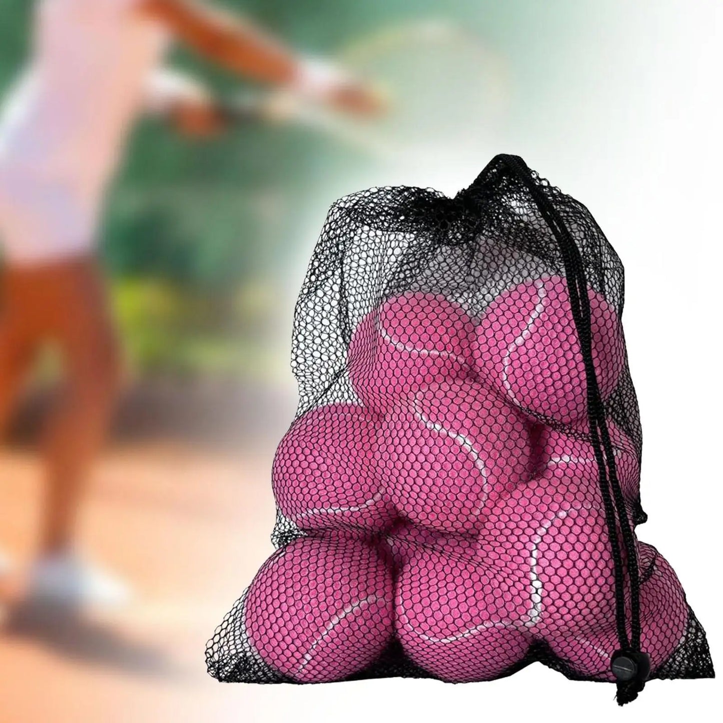Avichic™ 12-Piece Professional Tennis Balls Set – Durable Training Balls with Drawstring Bag for Indoor & Outdoor Play