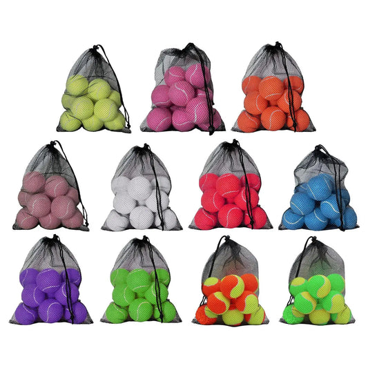 Avichic™ 12-Piece Professional Tennis Balls Set – Durable Training Balls with Drawstring Bag for Indoor & Outdoor Play