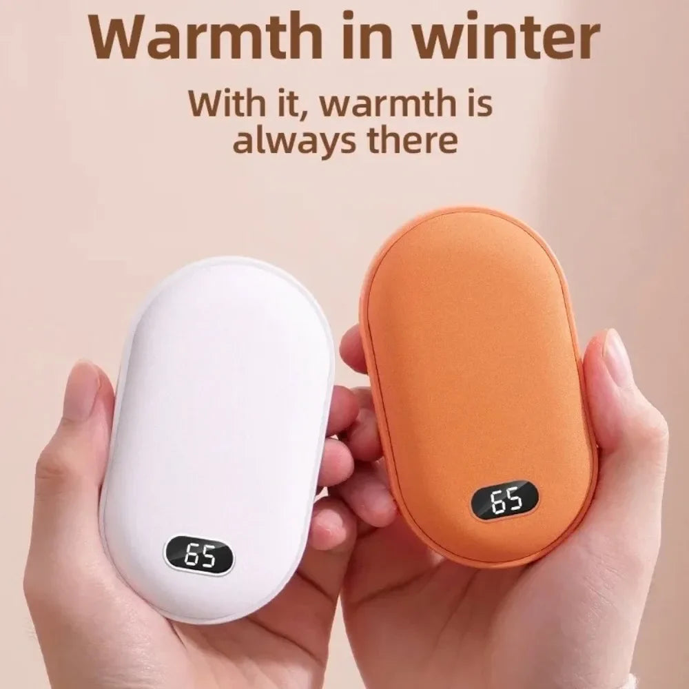 2-in-1 10000mAh Hand Warmer & Power Bank – Quick Heating, USB Rechargeable, Portable Winter Essential