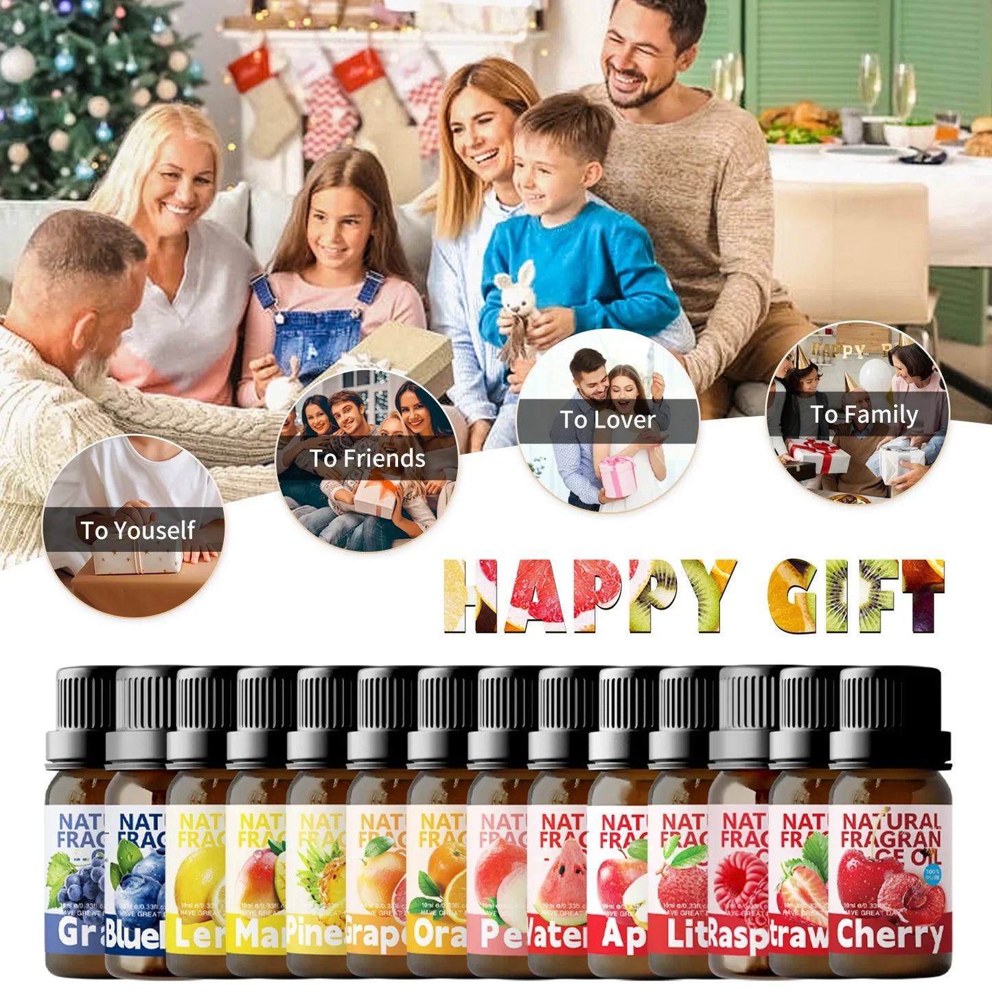 Fruit Essential Oil Set – 22 Types for Aromatherapy, Candle Making, Diffuser, Skincare, Massage & DIY Fragrance Blends