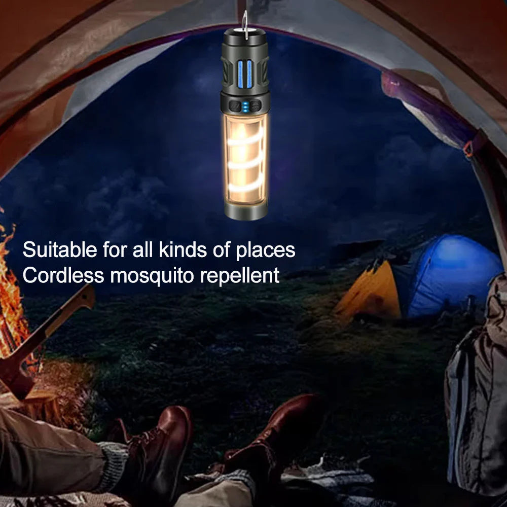 Outdoor Camping Light with Mosquito Repellent – Rechargeable, Waterproof, and Multi-Function
