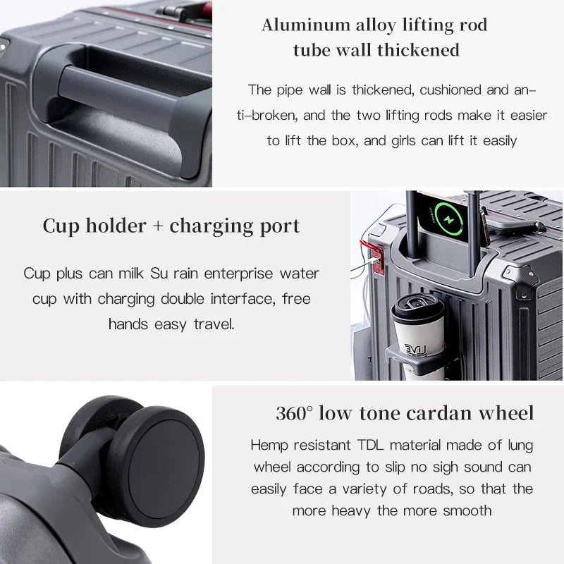 Wide Handle Hardshell Suitcase – Lisbon