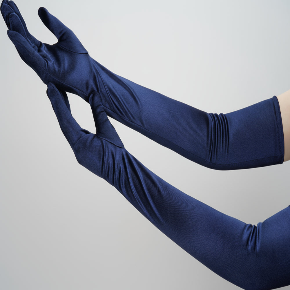 Satin Opera Gloves Women Long Elbow Length Costume