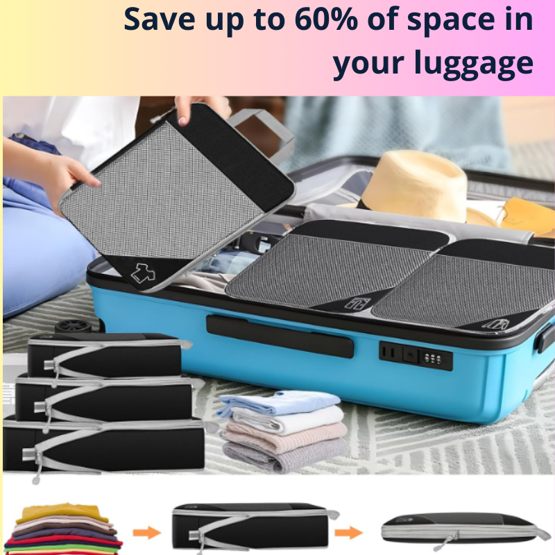 5-Piece Compression Packing Cubes Set – Lightweight Travel Organizers for Luggage, Suitcases & Backpacks