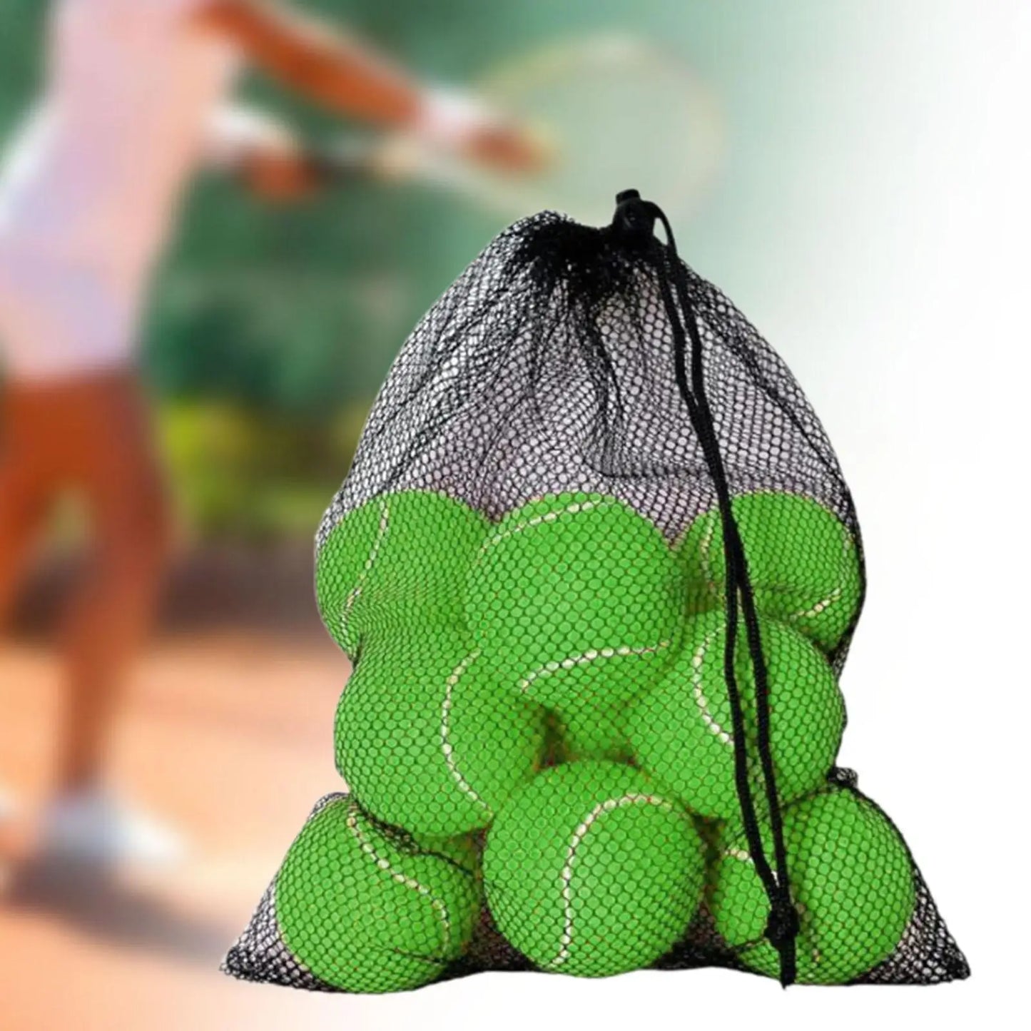 Avichic™ 12-Piece Professional Tennis Balls Set – Durable Training Balls with Drawstring Bag for Indoor & Outdoor Play