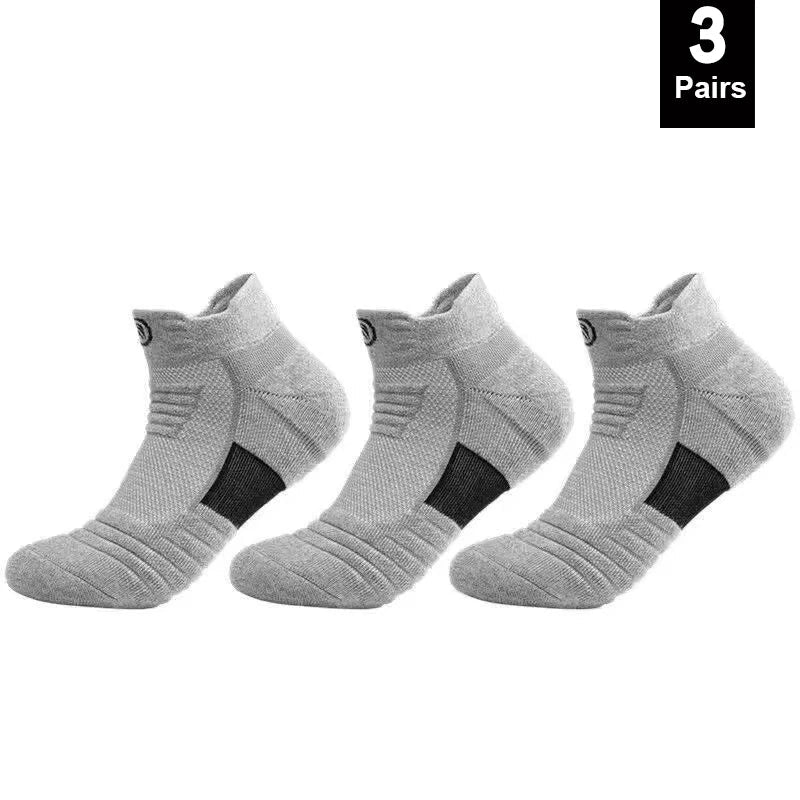 Men’s High-Elastic Sports Socks – Breathable Non-Slip Compression Tube Socks for Basketball, Cycling, Running, and Training