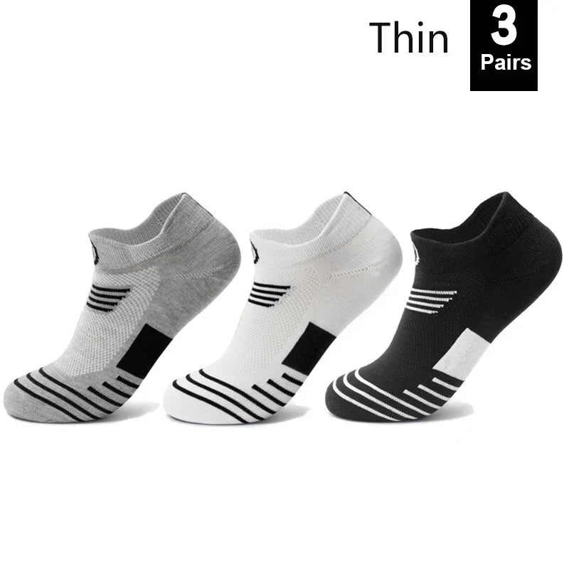 Men’s High-Elastic Sports Socks – Breathable Non-Slip Compression Tube Socks for Basketball, Cycling, Running, and Training