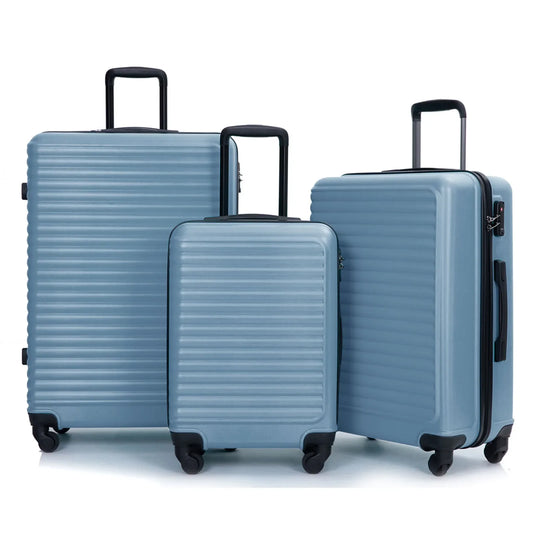 3-Piece Blue ABS Hardshell Luggage Set – Belgrade