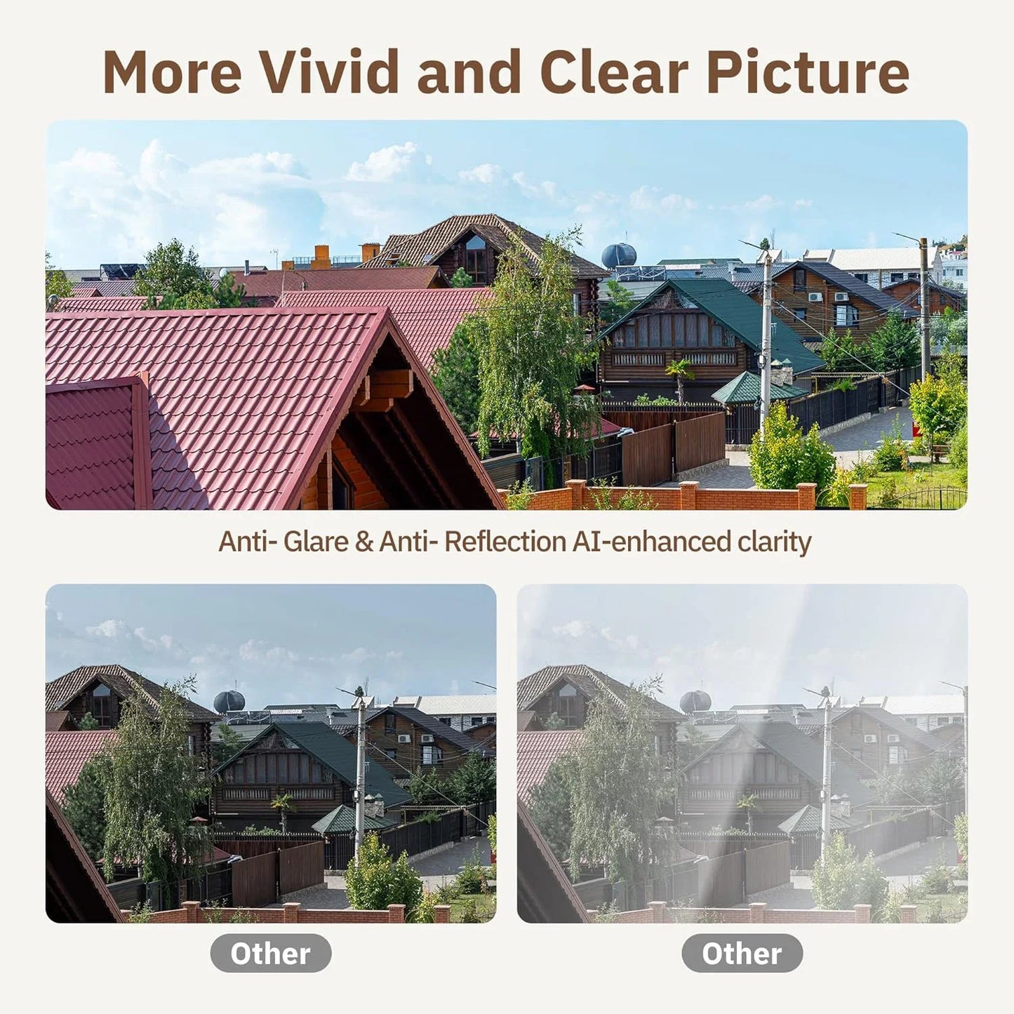 Window Security Camera 3MP 2K, Dual-Band WiFi (2.4GHz & 5GHz), Color Night Vision, AI Motion Detection, Indoor Glass Mount – 2-Pack