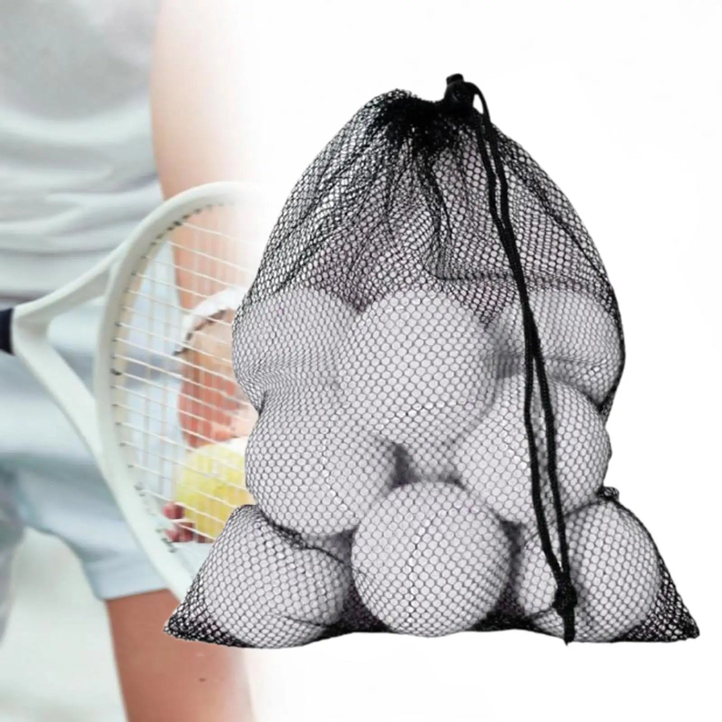 Avichic™ 12-Piece Professional Tennis Balls Set – Durable Training Balls with Drawstring Bag for Indoor & Outdoor Play
