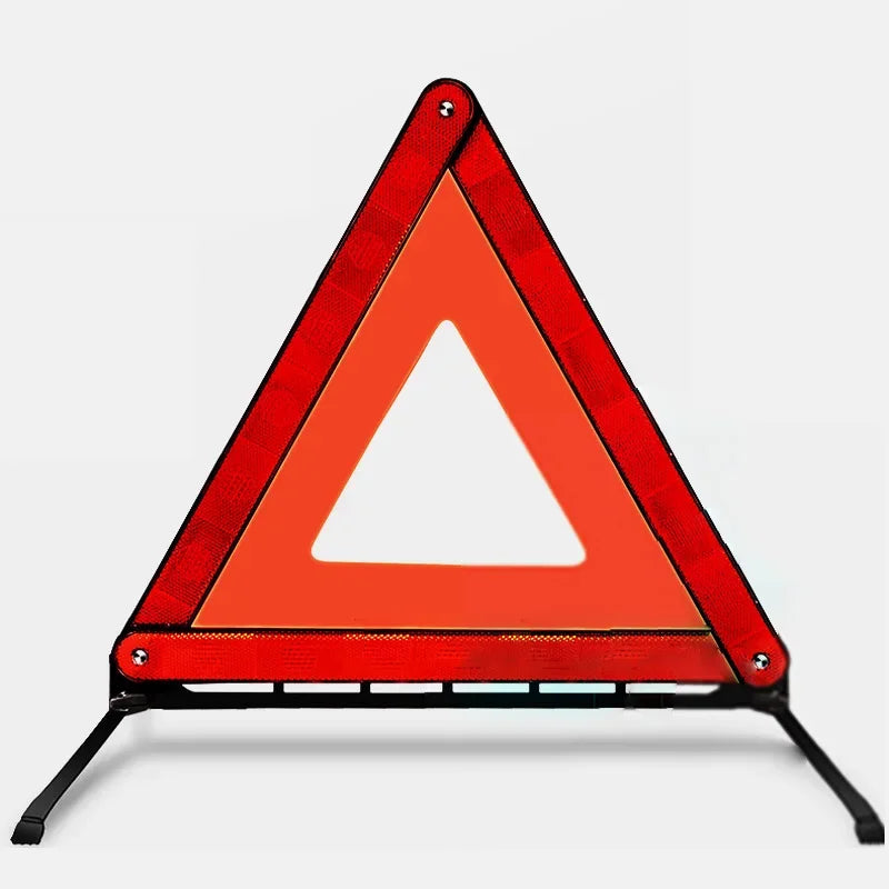 Avichic™ Foldable Emergency Reflective Triangle – Car Breakdown Safety Warning Sign with Strong Reflective Sticker & Compact Storage Box