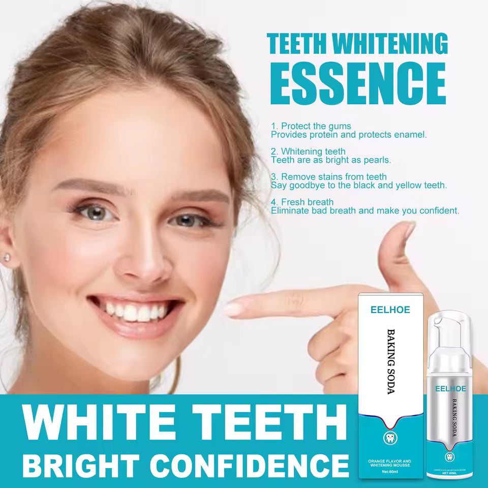 Tooth Cleaning Mousse – Whitening Foam Toothpaste for Yellow Tartar, Plaque & Smoke Stain Removal – Oral Hygiene Foam with Fresh Breath Care