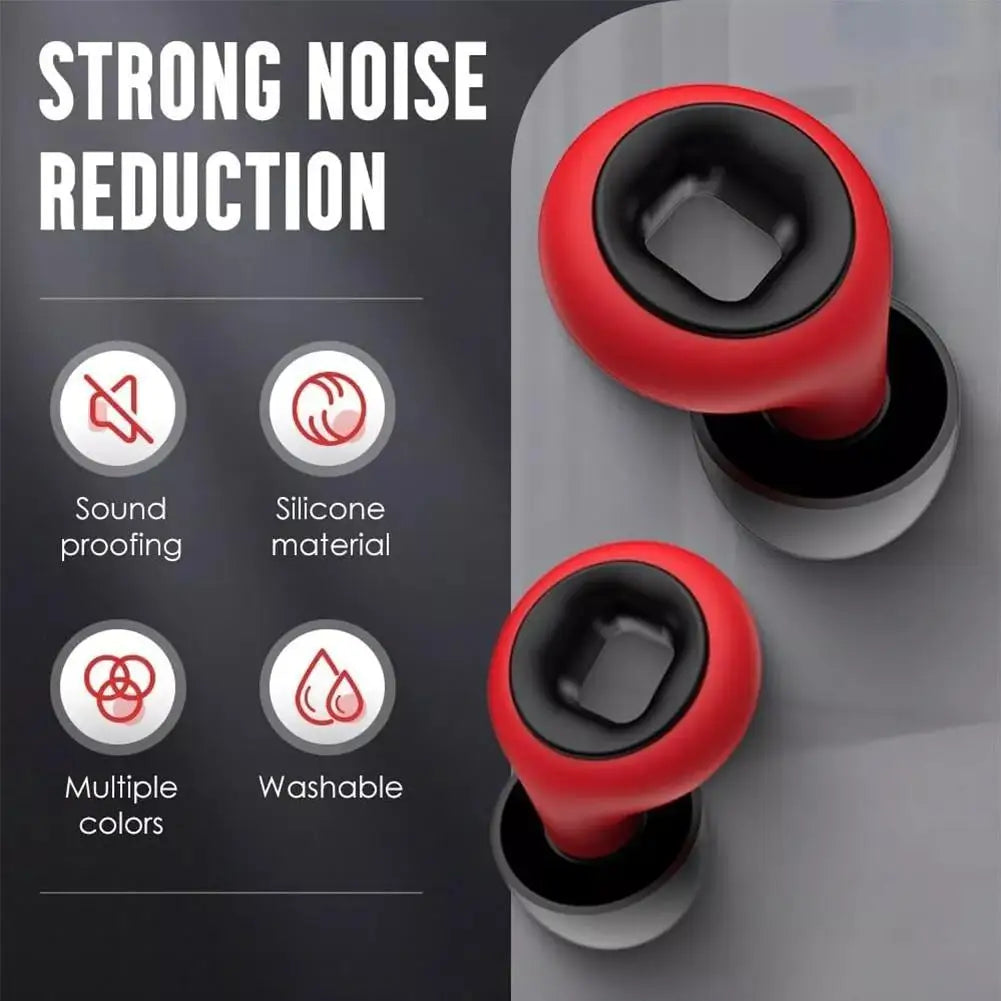 Avichic™ Silicone Noise-Cancelling Earplugs – Waterproof Earplugs for Swimming, Sleeping & Noise Isolation – Soft & Reusable