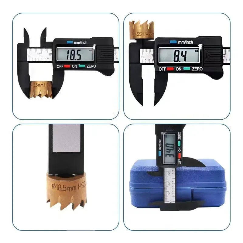 Electronic Digital Caliper – 100mm/150mm Carbon Fiber Vernier Gauge with LCD Display for Precision Measuring
