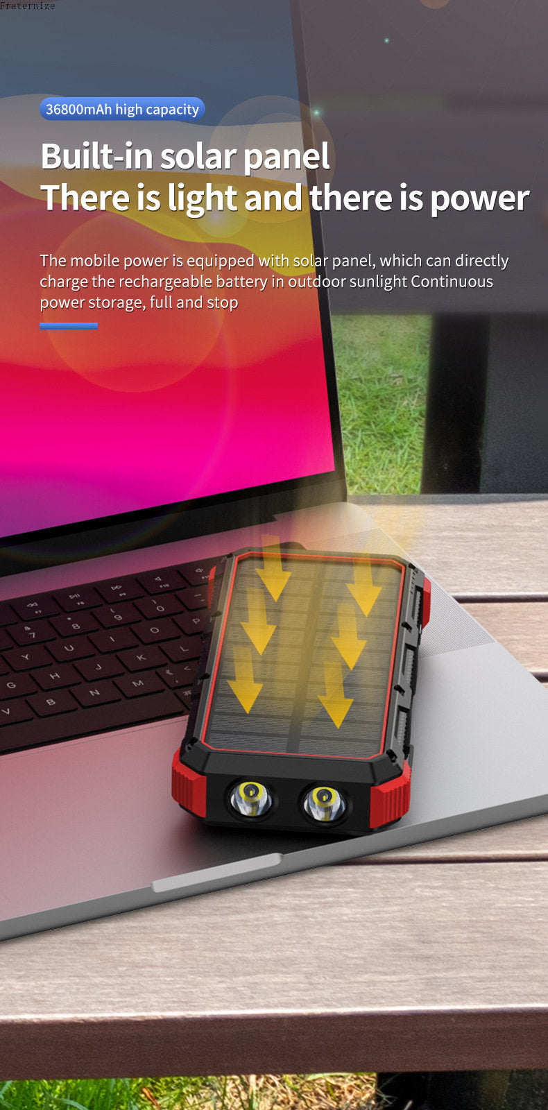 Efficient and Reliable 36800mAh Portable Wireless Quick Charger - Never Run Out of Power Again