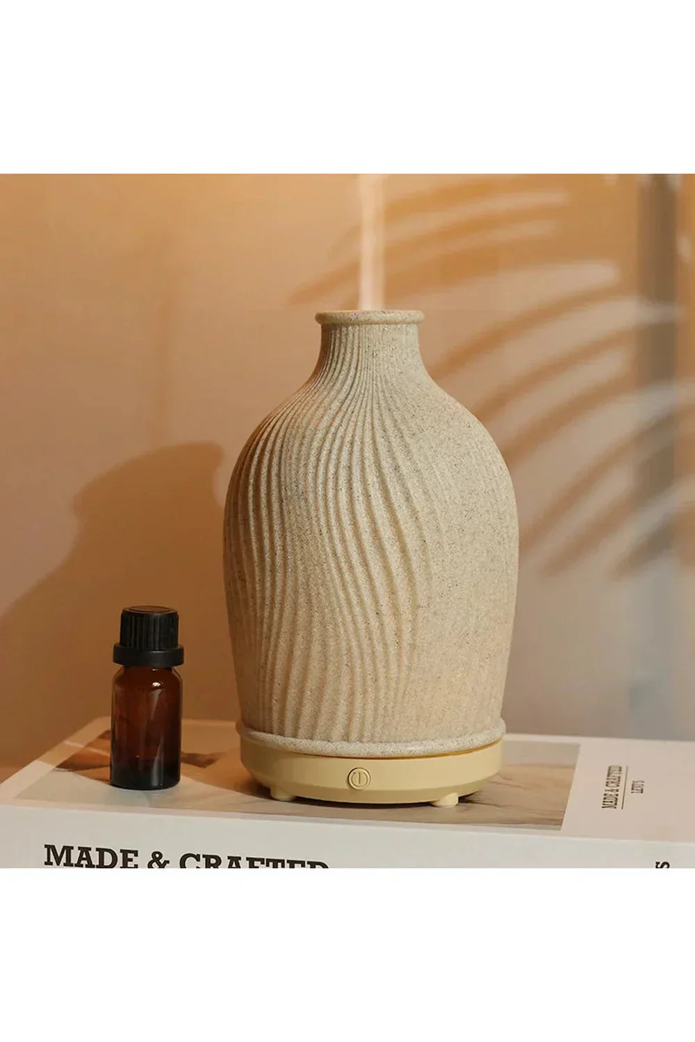 Luxury Ultrasonic Aroma Diffuser with Natural Stone Finish and 6-Hour Run Time
