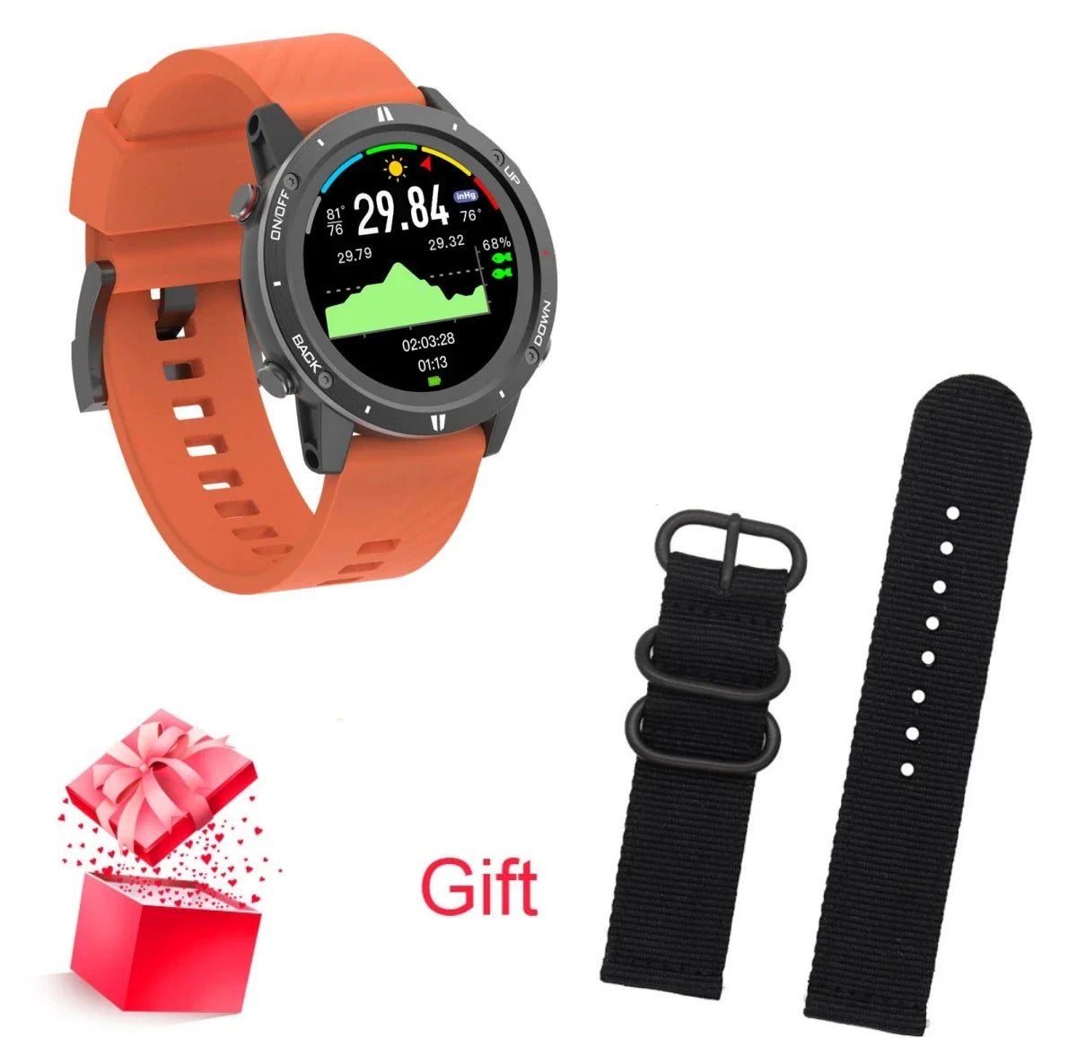Digital Sports Smart Watch with GPS Compass Altimeter Barometer Pedometer