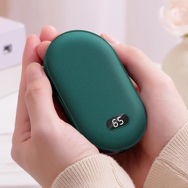 2-in-1 10000mAh Hand Warmer & Power Bank – Quick Heating, USB Rechargeable, Portable Winter Essential