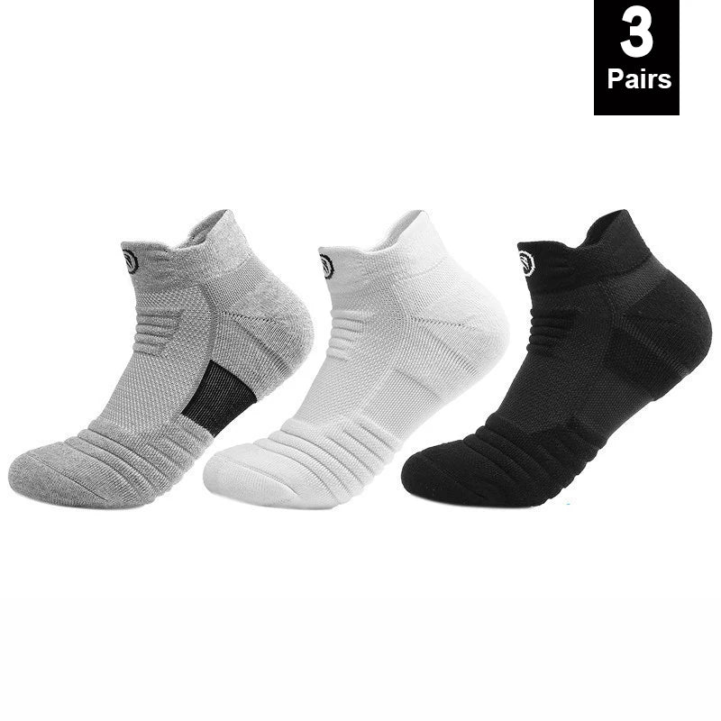 Men’s High-Elastic Sports Socks – Breathable Non-Slip Compression Tube Socks for Basketball, Cycling, Running, and Training