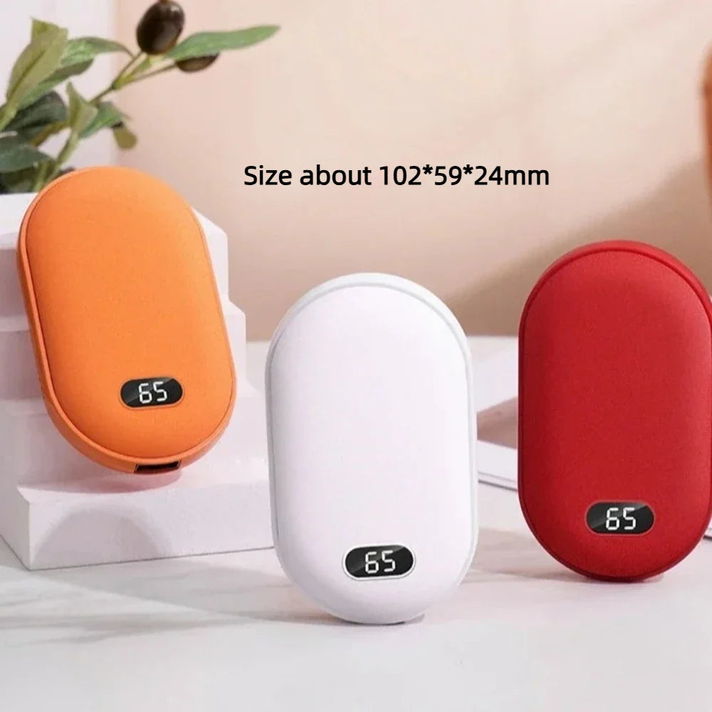 2-in-1 10000mAh Hand Warmer & Power Bank – Quick Heating, USB Rechargeable, Portable Winter Essential