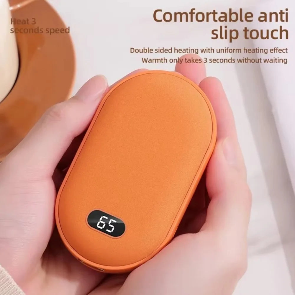 2-in-1 10000mAh Hand Warmer & Power Bank – Quick Heating, USB Rechargeable, Portable Winter Essential