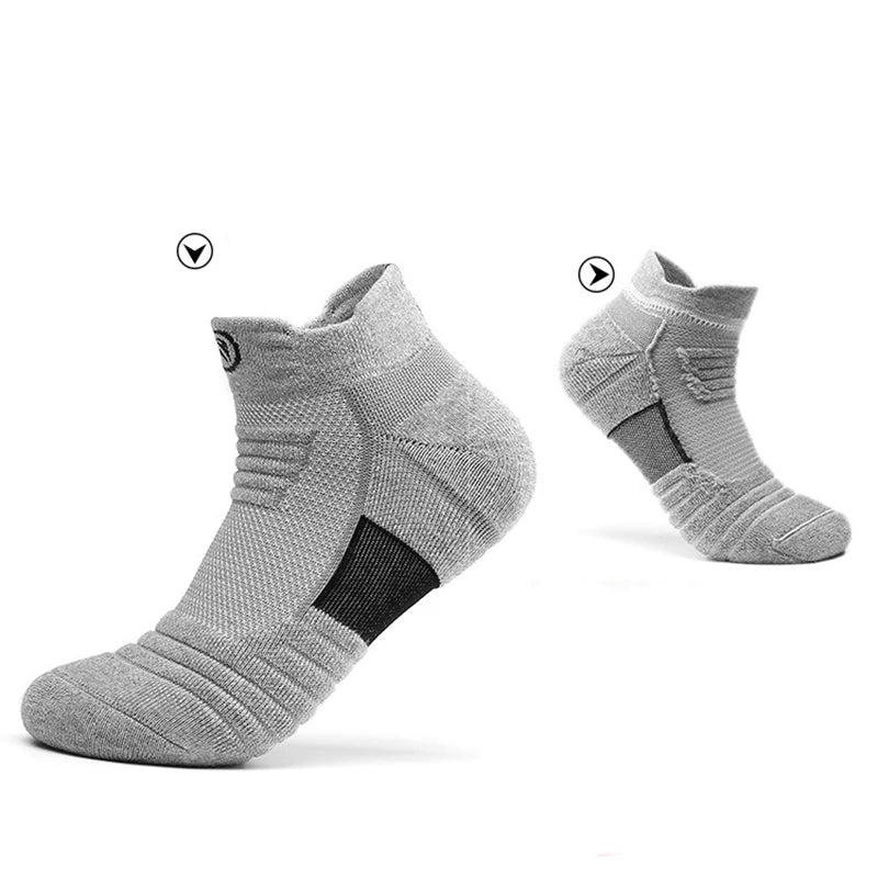 Men’s High-Elastic Sports Socks – Breathable Non-Slip Compression Tube Socks for Basketball, Cycling, Running, and Training